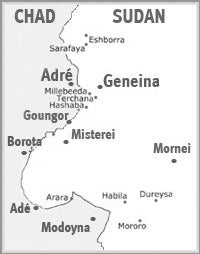 Map of Chad/Sudan border