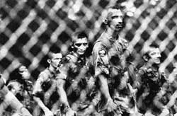 Troops of the Catatumbo Block of the right-wing AUC (United Self-Defence Forces of Colombia) paramilitary group, during a demobilization ceremony held in Norte de Santander province. � Private