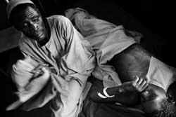 A young man seeks treatment in hospital in Goz Beida, Chad, after Arab militas attacked his village. � 2006 Kadir van Lohuizen/Agence VU on assignment for Human Rights Watch