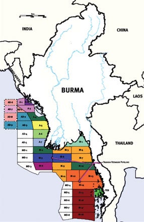 Burma Map - Offshore