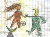 Child's drawing of Darfur