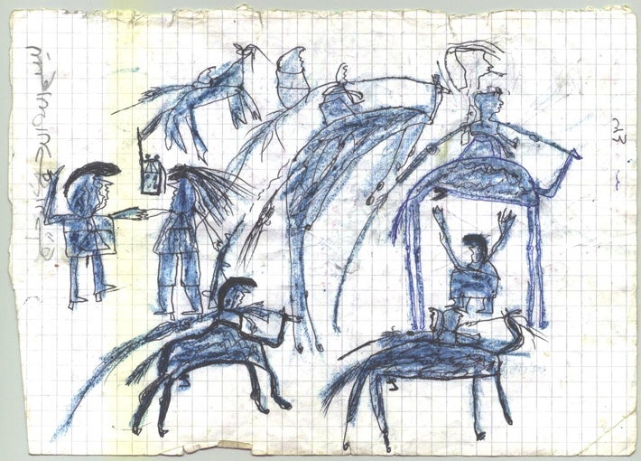 Child's drawing of the war in Darfur