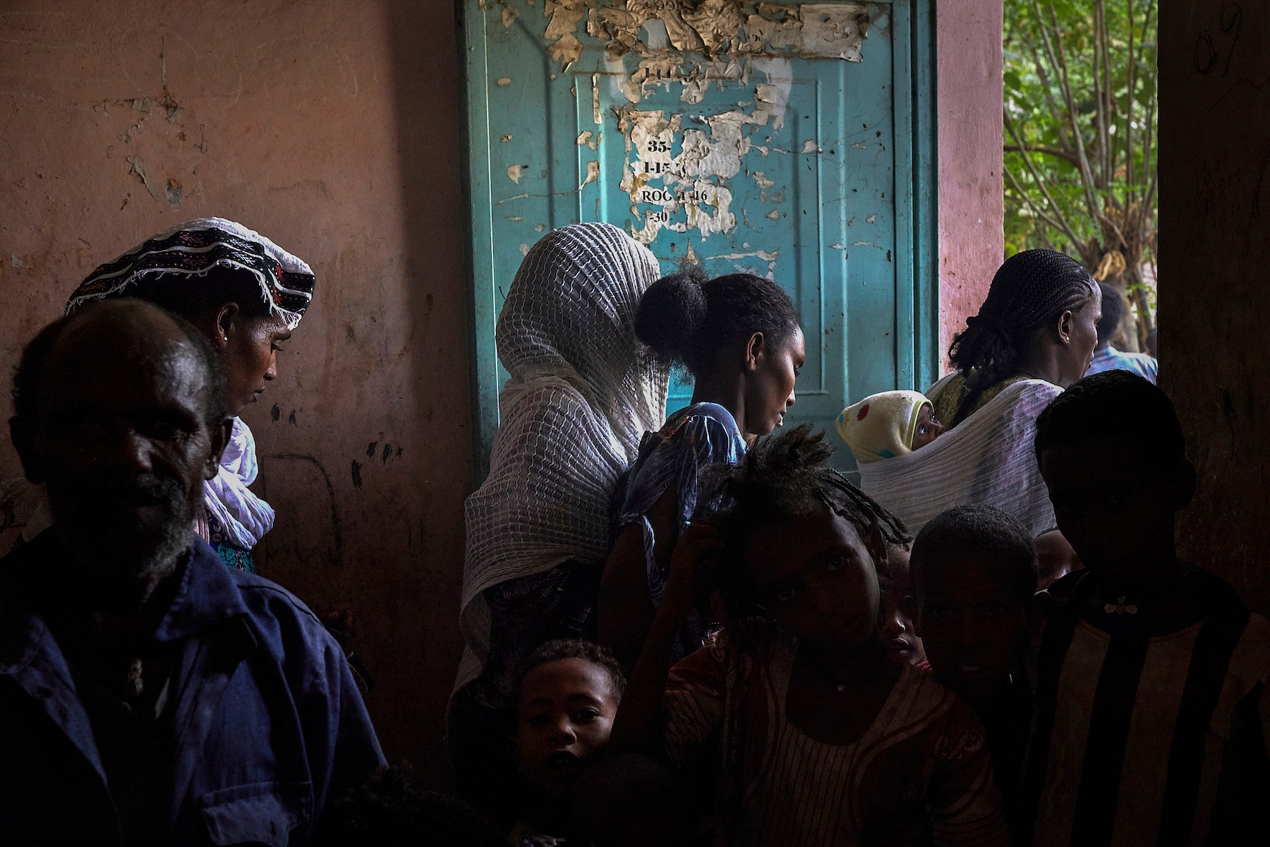 Centre de personnes déplacées dans le nord de l'Éthiopie où beaucoup souffrent encore des conséquences de la guerre qui a commencé en 2020, 14 août 2023.