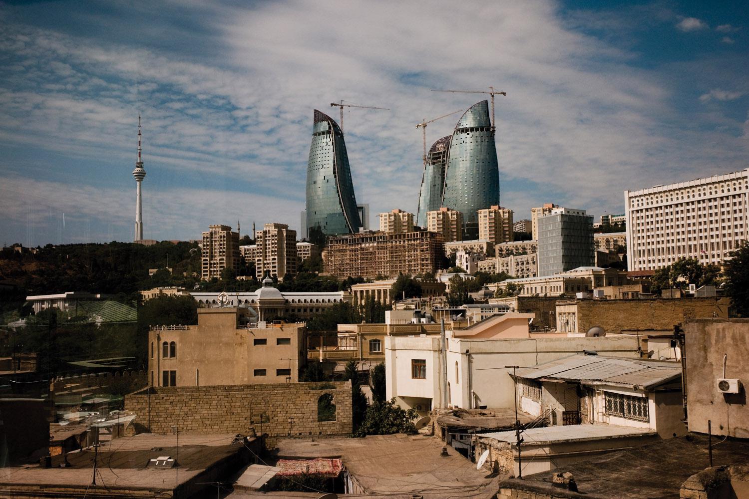 The Flame Towers are emblematic of new construction in Baku.
