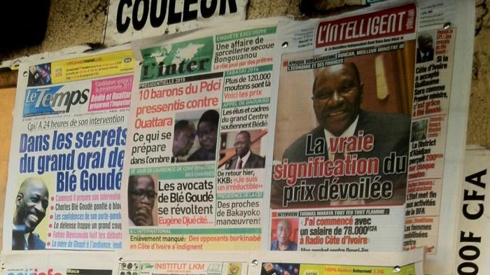 newsstand in Abidjan