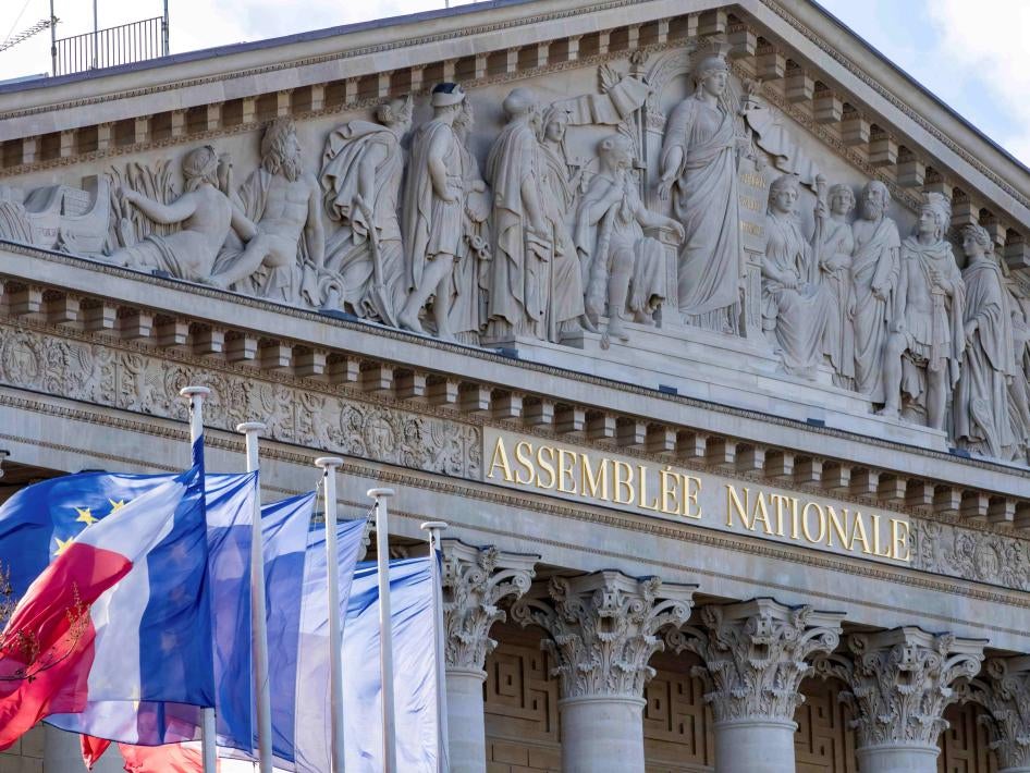 L'exterieur de l'assemblée nationale française