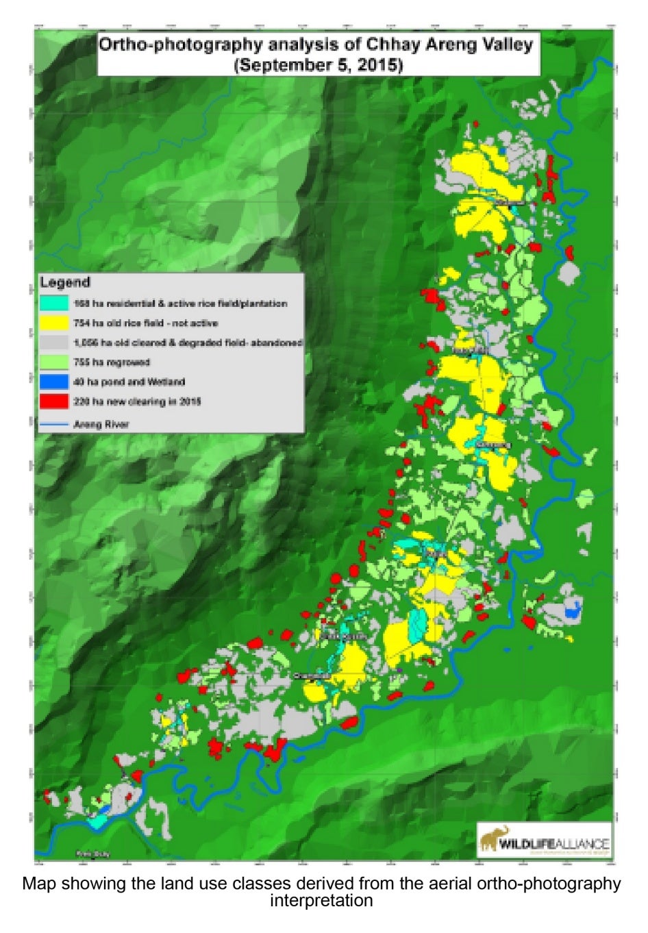 Map of WA’s land use assessment of the Chhay Areng valley