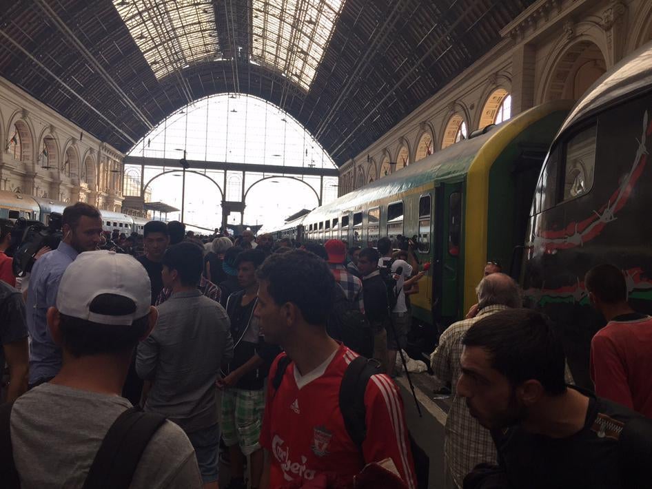 The train that never went to Germany. Budapest Keleti train station. September 3, 2015. 