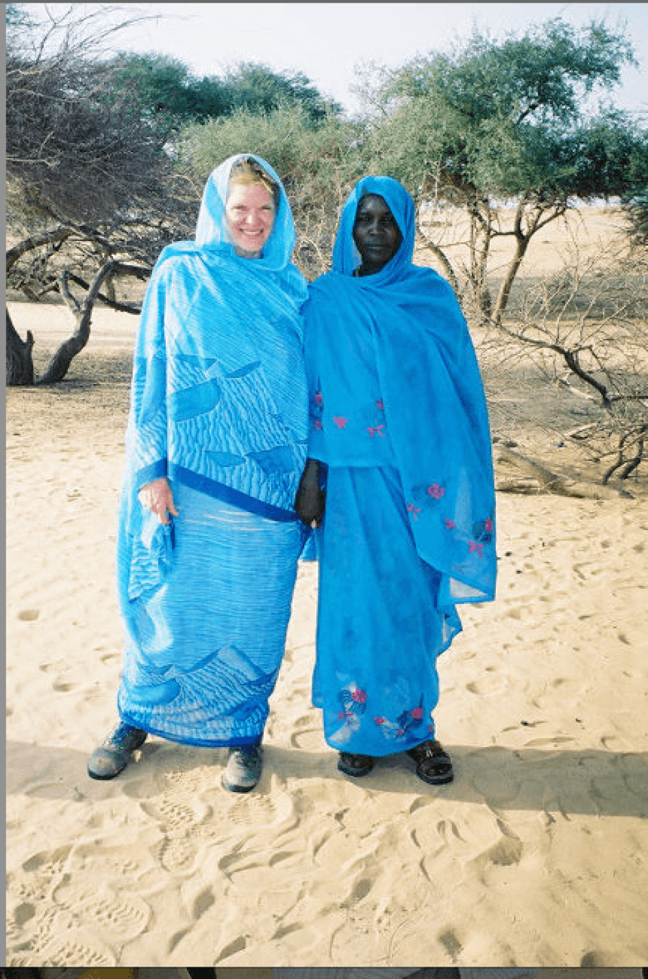 Jemera Rone  in Darfur, Sudan, 2004. 