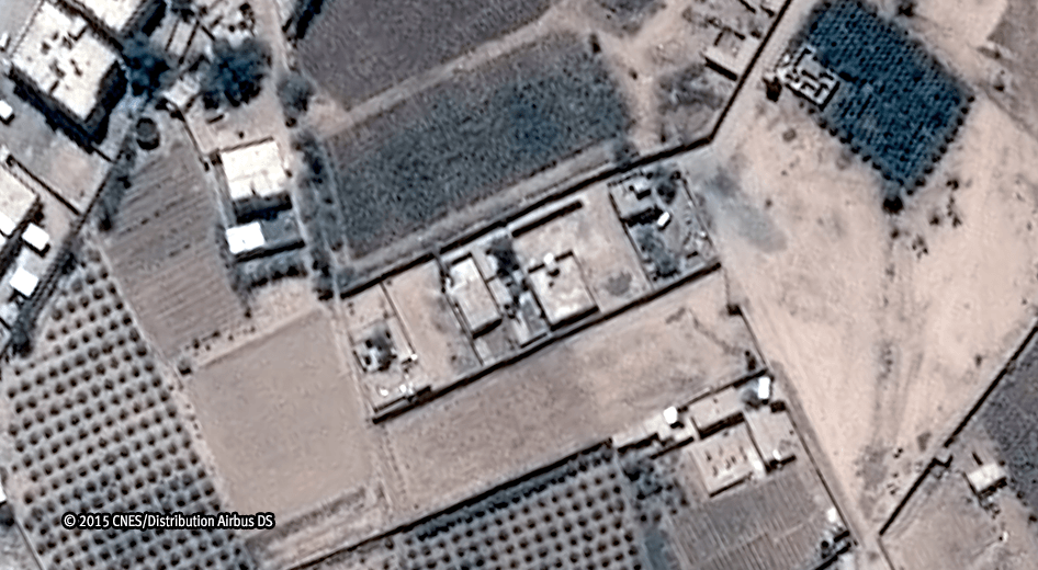 Satellite image before airstrike