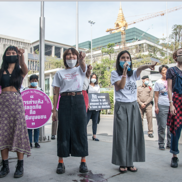 Protesters led by the Woman Help Woman group, the Free Feminist and other women's rights groups march to Parliament to protest Thailand's abortion law, Bangkok, December 23, 2020 