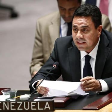 Venezuela's then Ambassador to the United Nations, Samuel Moncada, addresses the Security Council at United Nations headquarters in New York, July 22, 2014. 