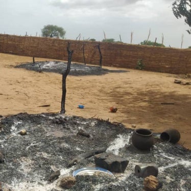 Burned down dwelling in Misterei, Sudan, after the May 28 attack.