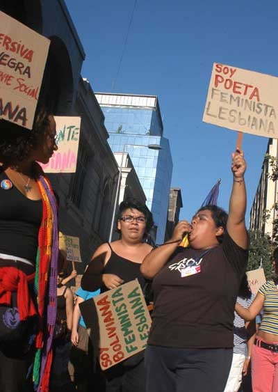 13.Lesbian feminist march, Santiago, Chile, February 9 © 2007 Lorena Espinoza. 
