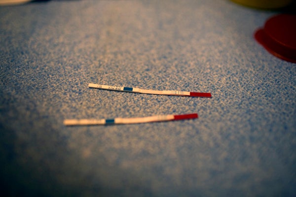 HIV tests at a mobile harm reduction center. &copy; 2007 Lorena Ros

