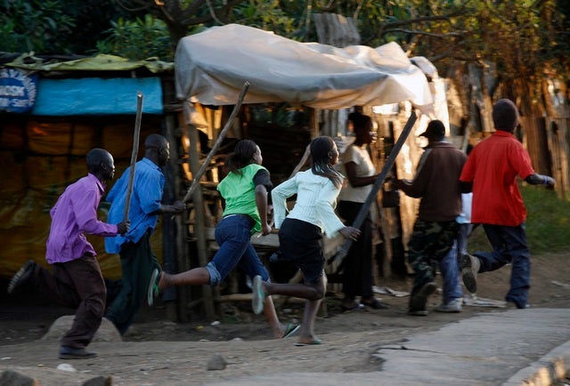 Some women joined in the riots too.  The protests quickly spread and were reported across the country in all major towns, from Mombasa on the coast to Kisumu on Lake Victoria.  As counting continued and the Electoral Commission stalled on announcing results, tensions mounted. © 2007 Reuters
