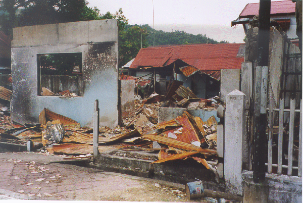 A Home Destroyed in Central Ambon, January 19-20, 1999