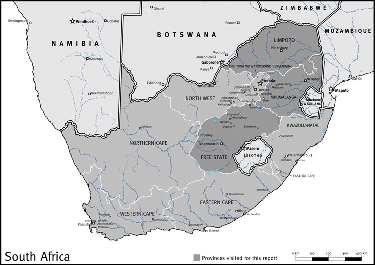 map of south africa