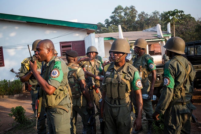 Captain Wilson in the FOMAC compound