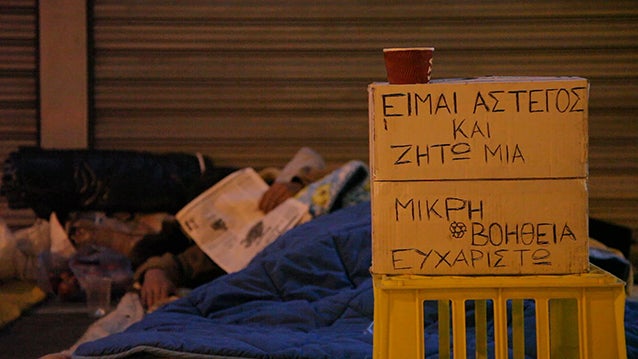 Greece - Homeless Man