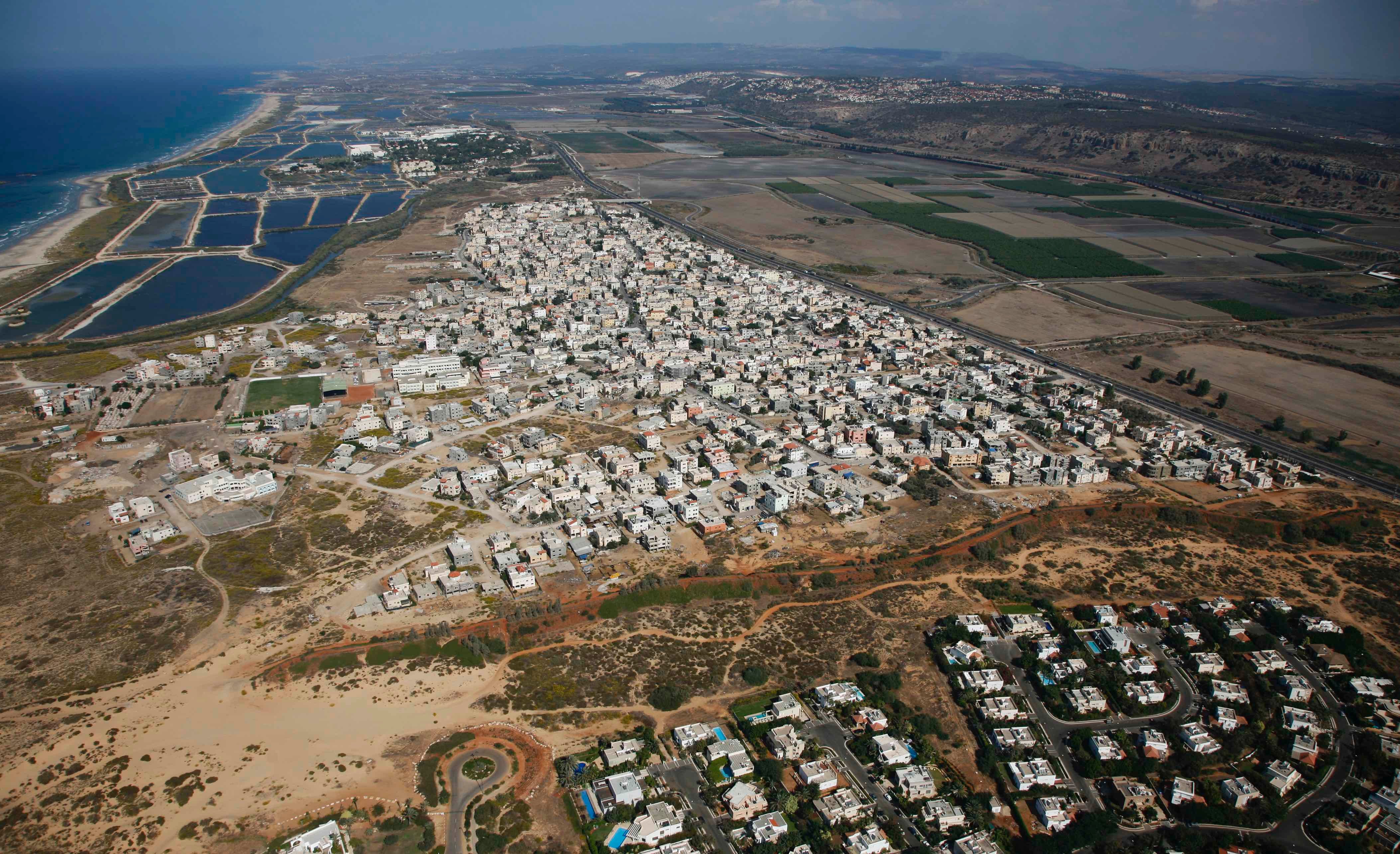Jisr al-Zarqa, the only Palestinian town in Israel on the Mediterranean.