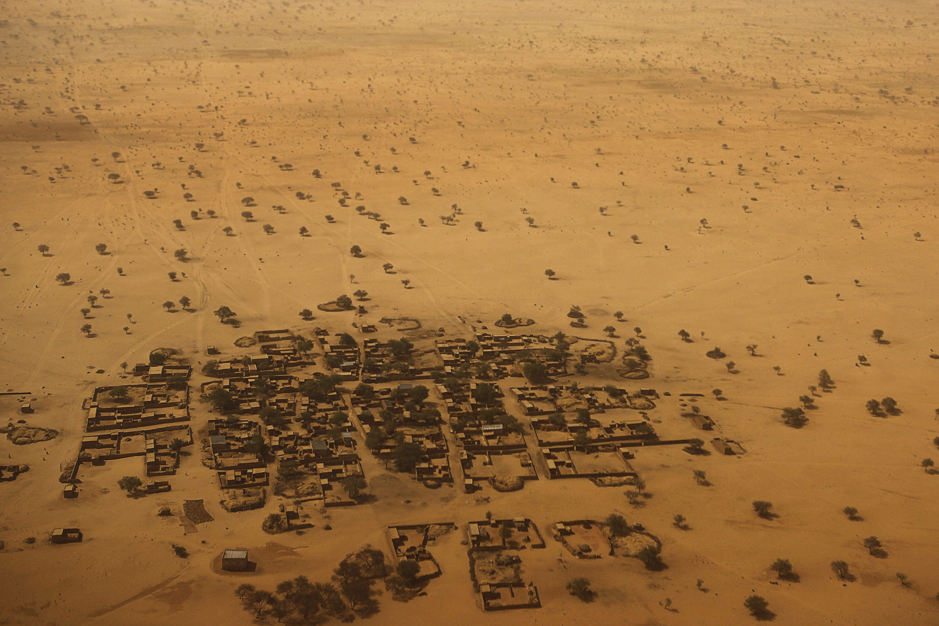 Aerial view of Diffa, southeastern Niger