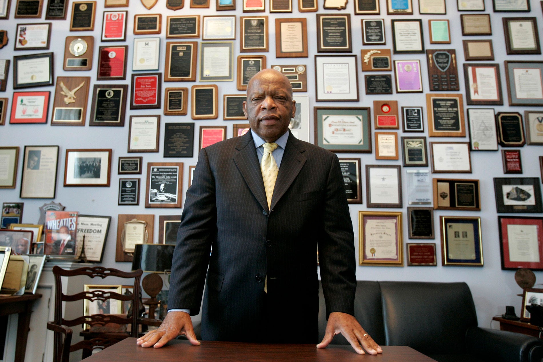 US Representative John Lewis, D-Ga., in his office on Capitol Hill, in Washington, May 10, 2007. 