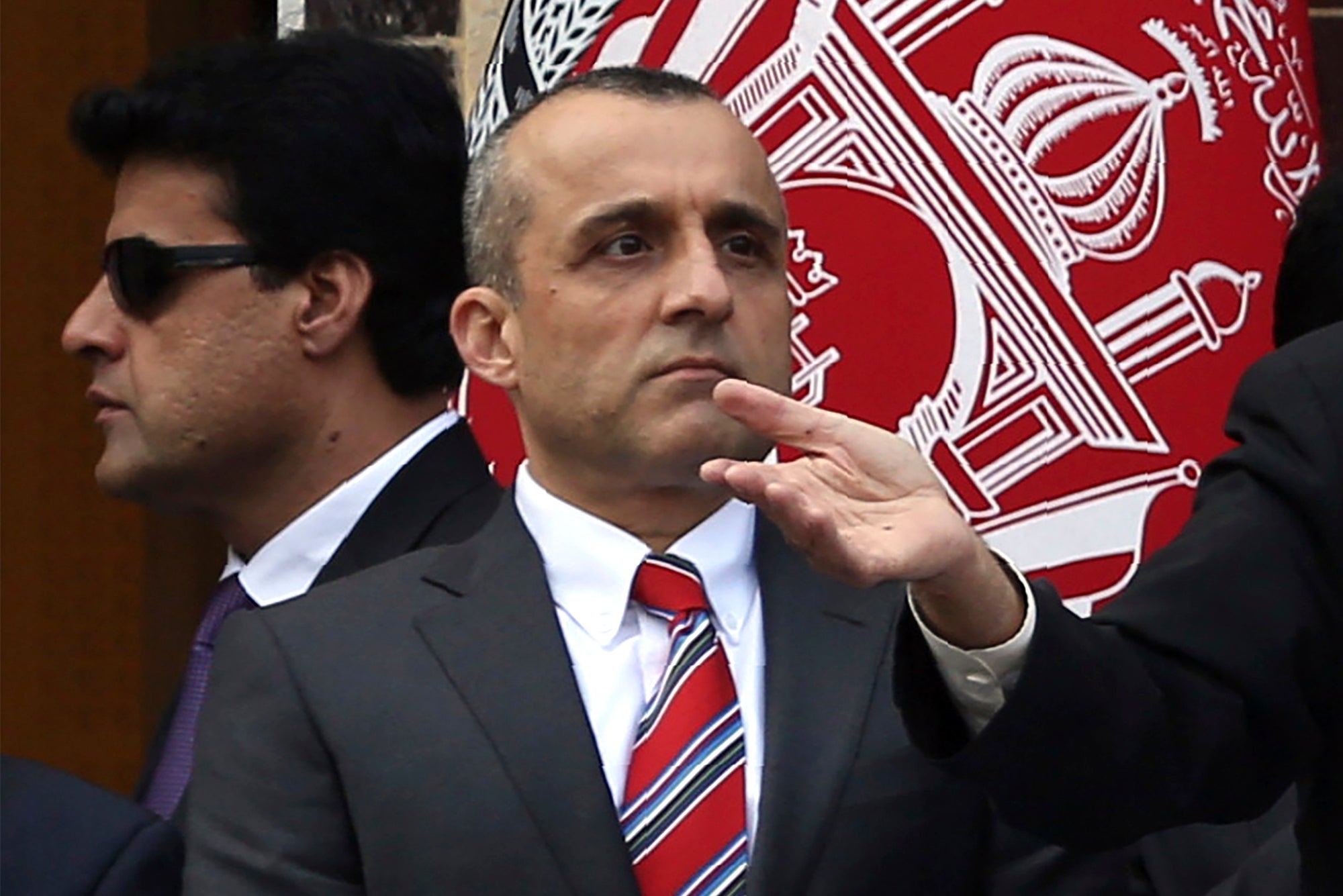 Afghan Vice President Amrullah Saleh at an inauguration ceremony in Kabul, Afghanistan, March 9, 2020. 