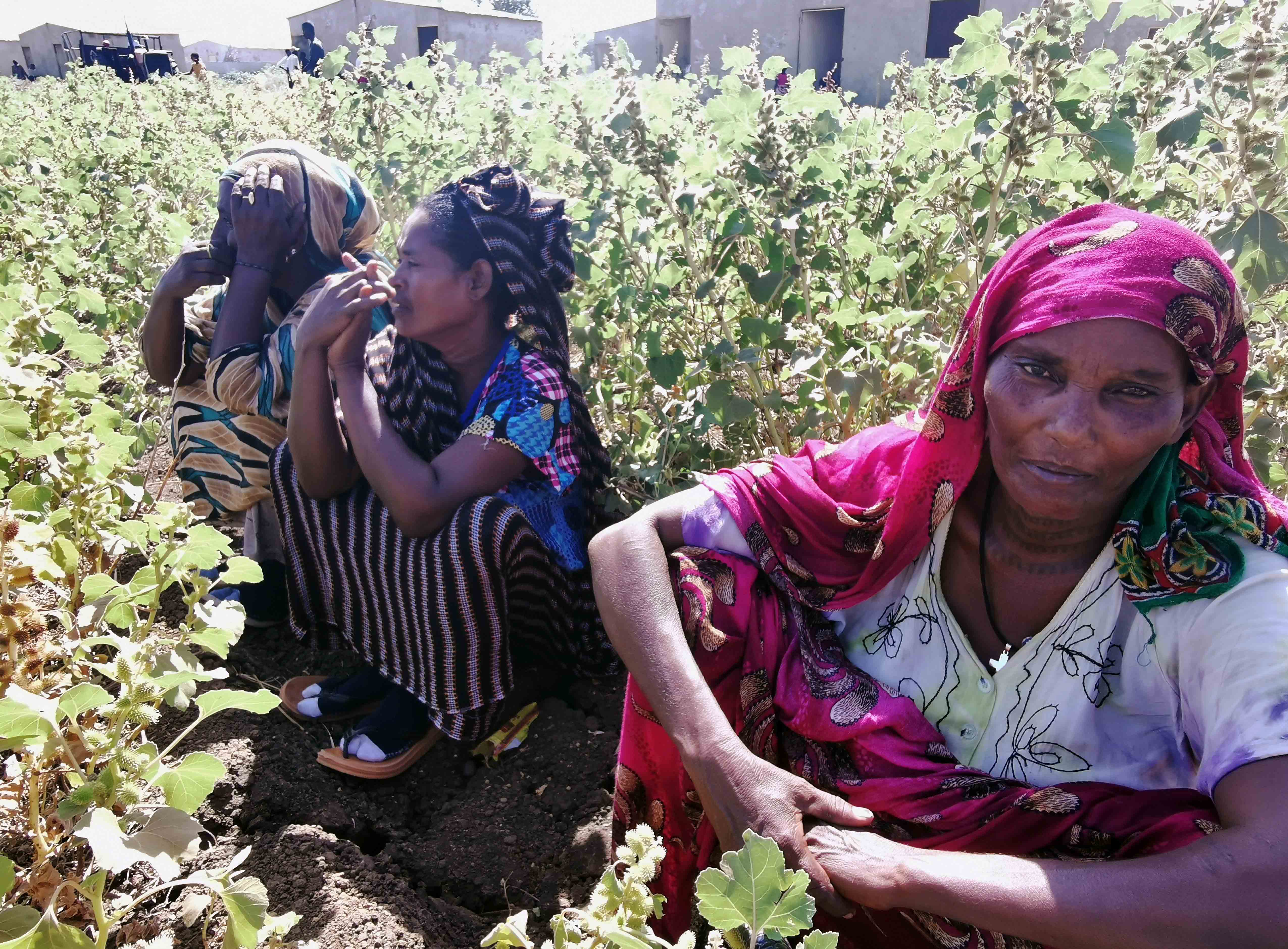 Ethiopian women at refugee camp