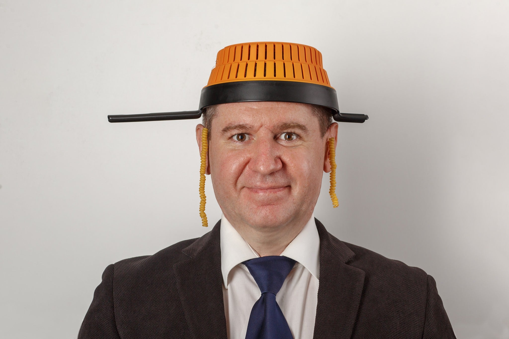 Mikhail Iosilevich, head of the local branch of the Church of the Flying Spaghetti Monster (Pastafarianism), an independent group,  November 2020.