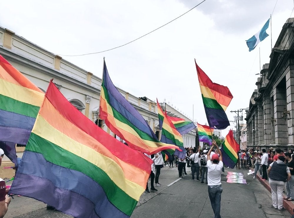 Manifestación contra el proyecto de “Ley para la Protección de la Vida y la Familia” en Ciudad de Guatemala, 1 de mayo 2019.