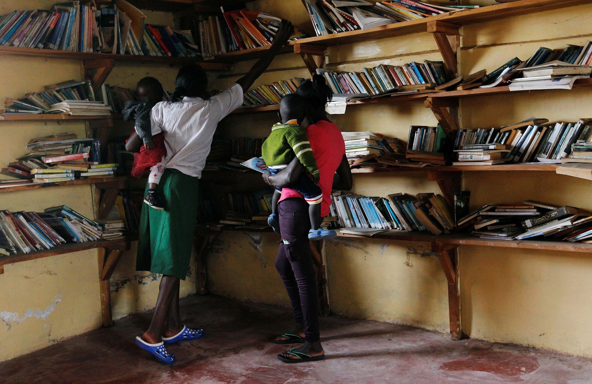 Young mothers at secondary school in Kenya