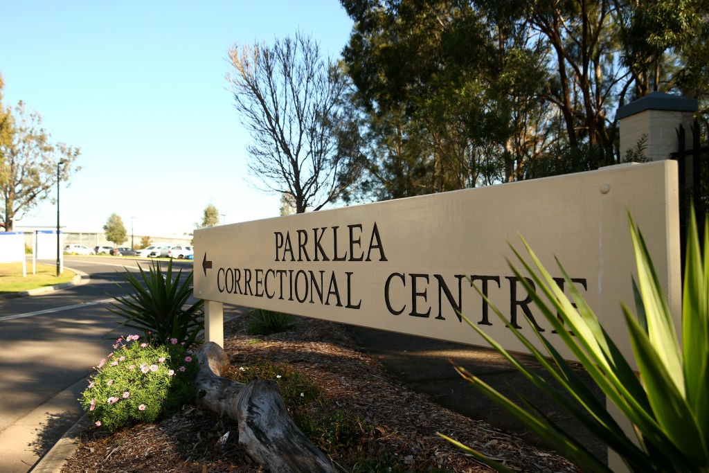 The entry sign to Parklea Correctional Centre in Sydney.
