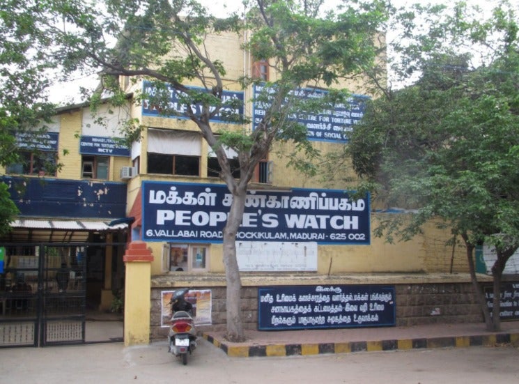 The People’s Watch’s building in Madurai, India. 