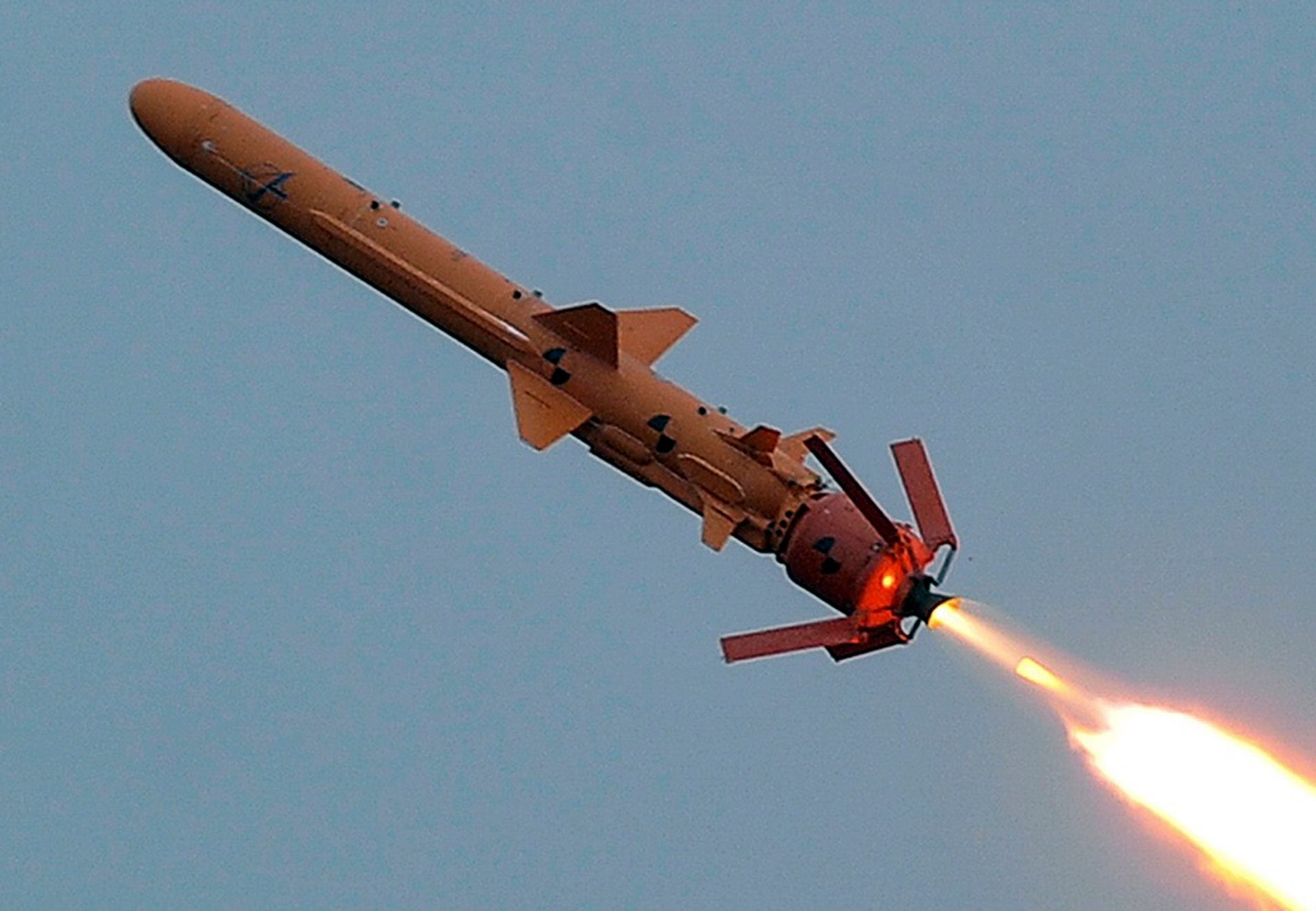 Un missile de croisière ukrainien Neptune, photographié lors d’un test militaire effectuee dans la région d'Odessa, le 5 décembre 2018. Il s'agit d'une arme ukrainienne moderne.