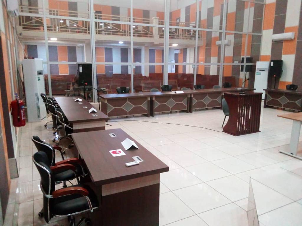 The SCC courtroom in Bangui, where the first trial for serious international crimes committed since 2003, is set to begin on April 19. 