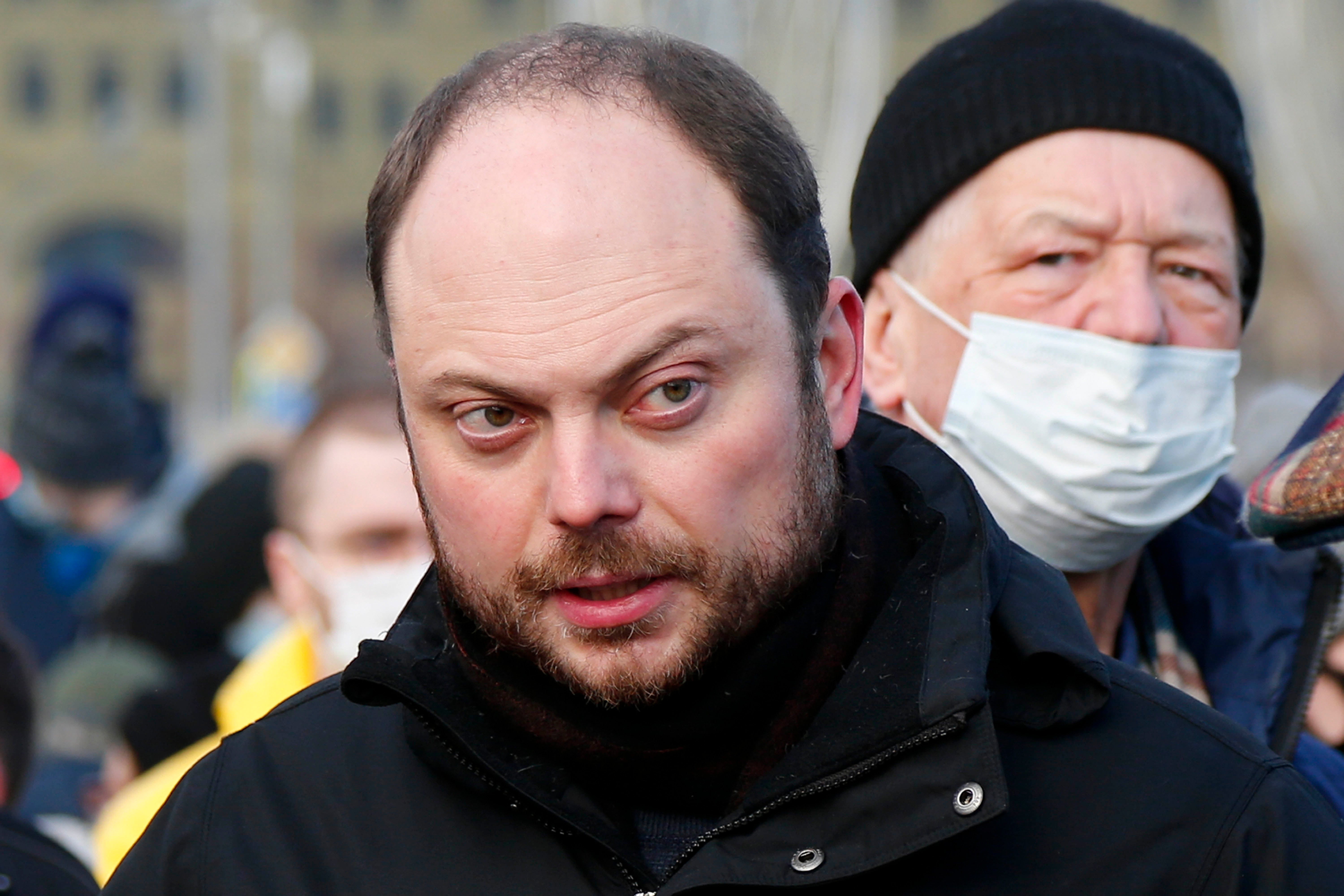 Opposition activist Vladimir Kara-Murza in Moscow.