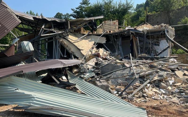 Home demolitions in the village of Roshankouh, in Mazandaran province.