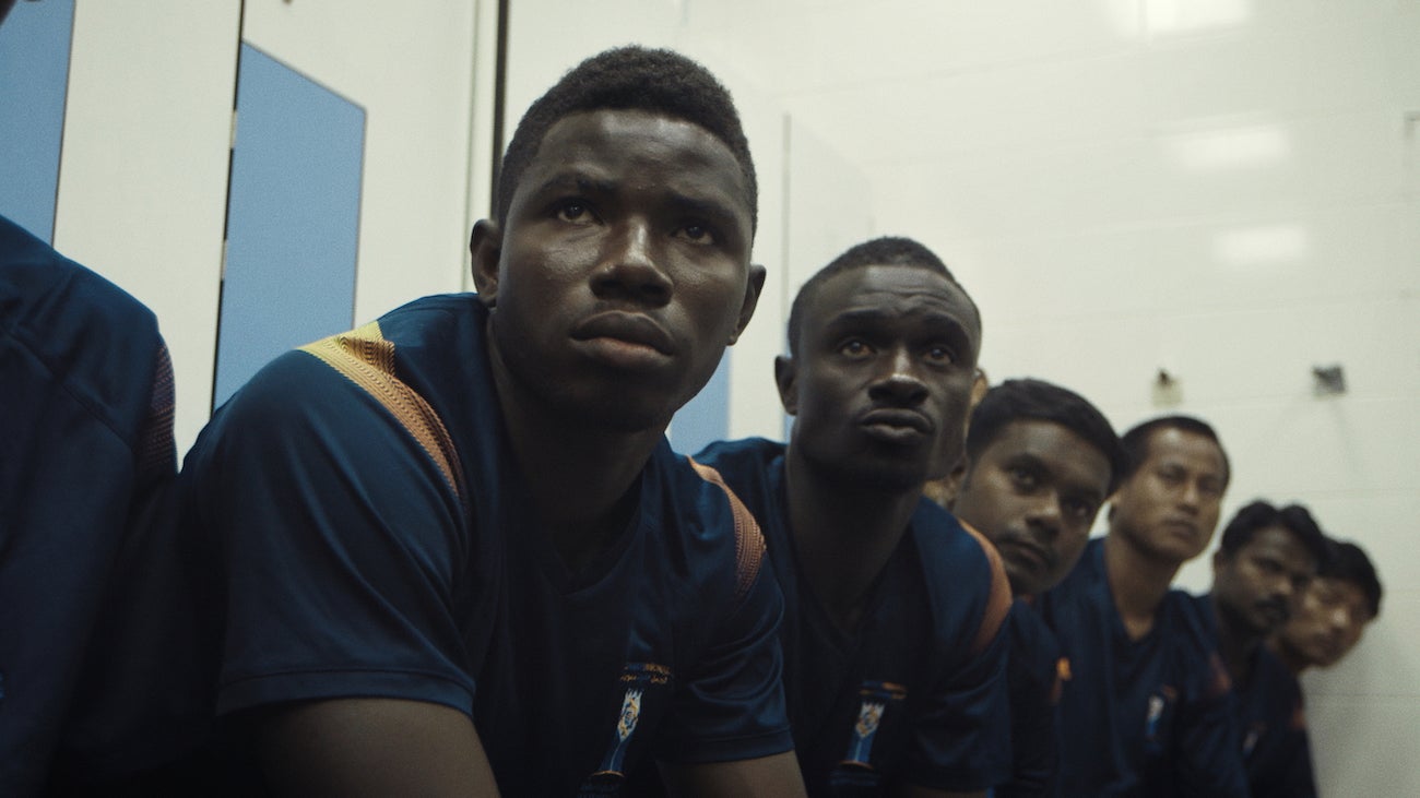 The football team made up of migrant workers in Qatar. 