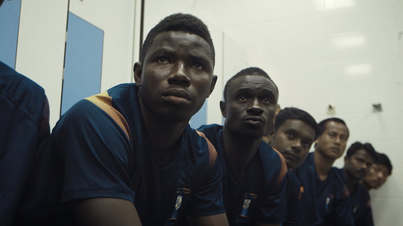 The football team made up of migrant workers in Qatar.
