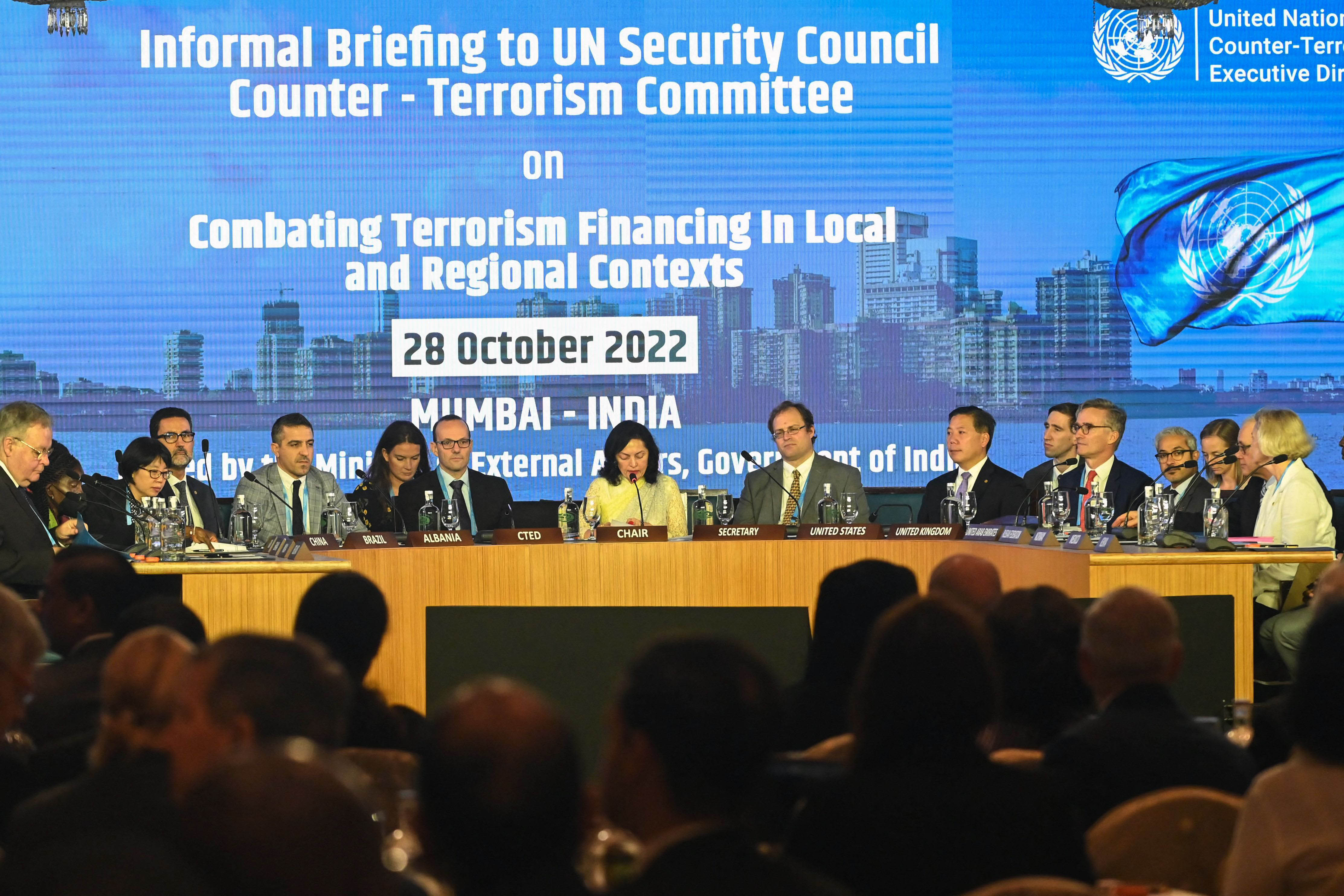 India opens a UN Security Council Counter-Terrorism Committee meeting on October 28, 2022 at the Taj Mahal Palace hotel in Mumbai, the scene of a deadly armed extremist attack in 2008.