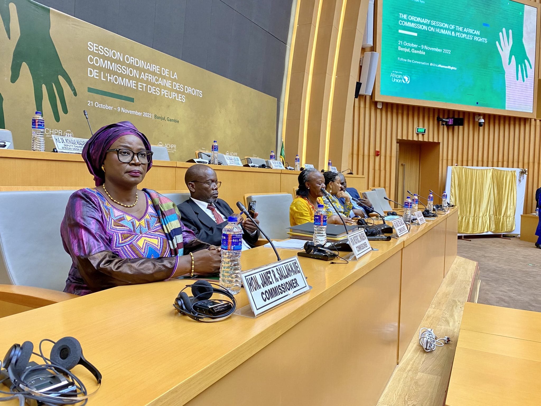 ACHPR Commissioners are chairing the ACHPR’s 73rd Session in Banjul, Gambia, October 2022.