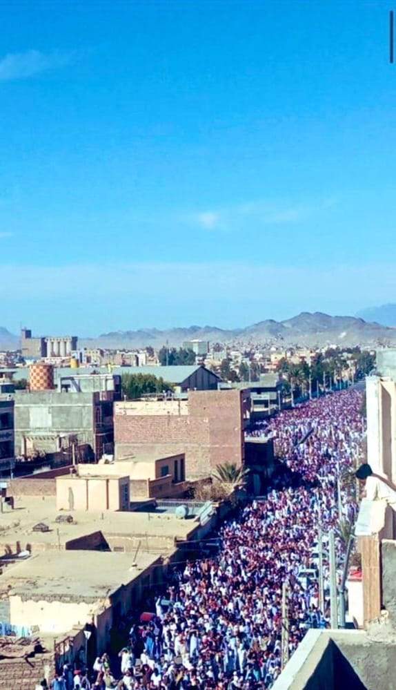 مردم در زاهدان بعد از نماز جمعه تظاهرات میکنند، ۲۸ اکتبر ۲۰۲۲