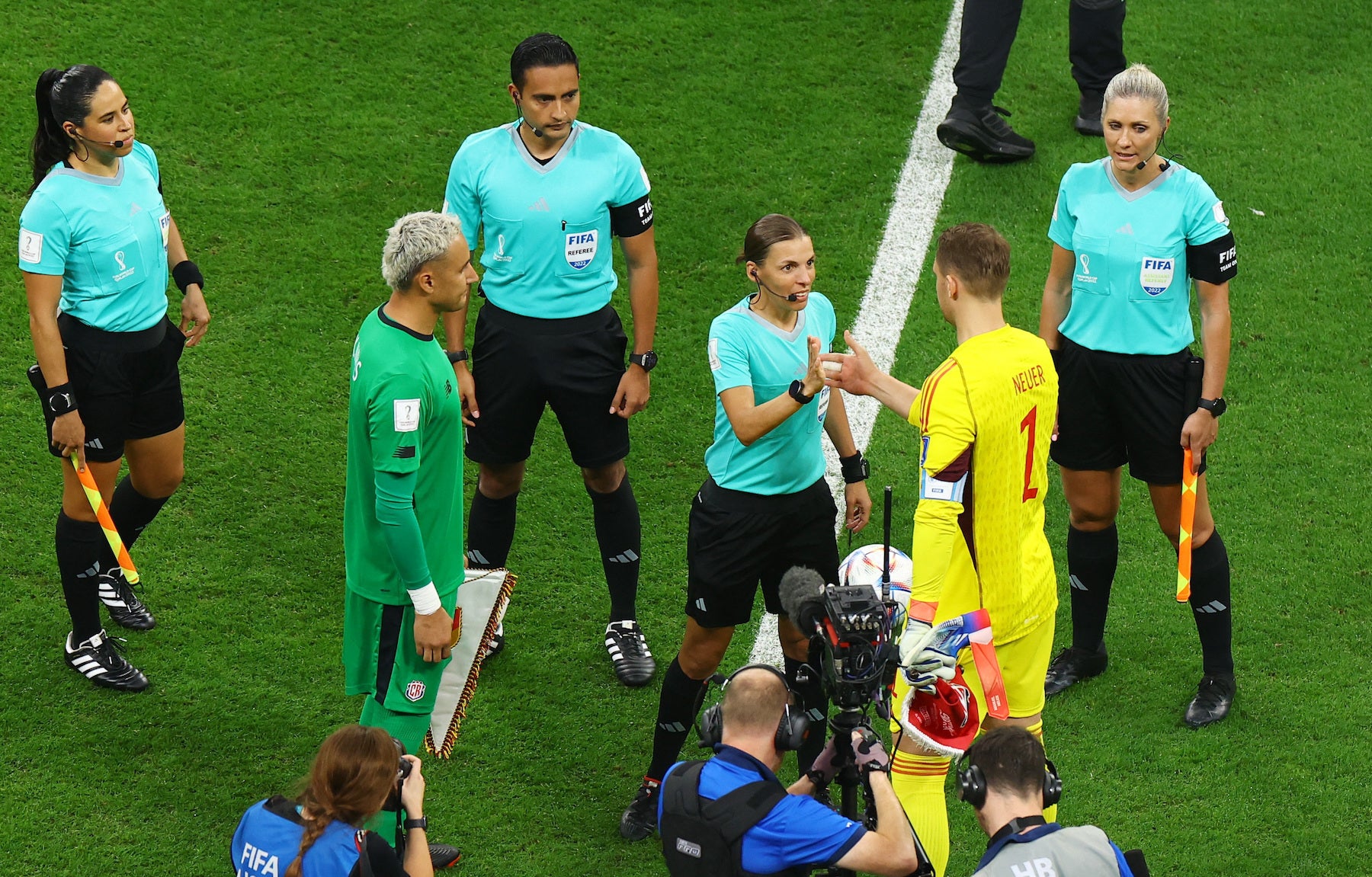 Referees during the Costa Rica-Germany match during the World Cup in Qatar, 2022. 