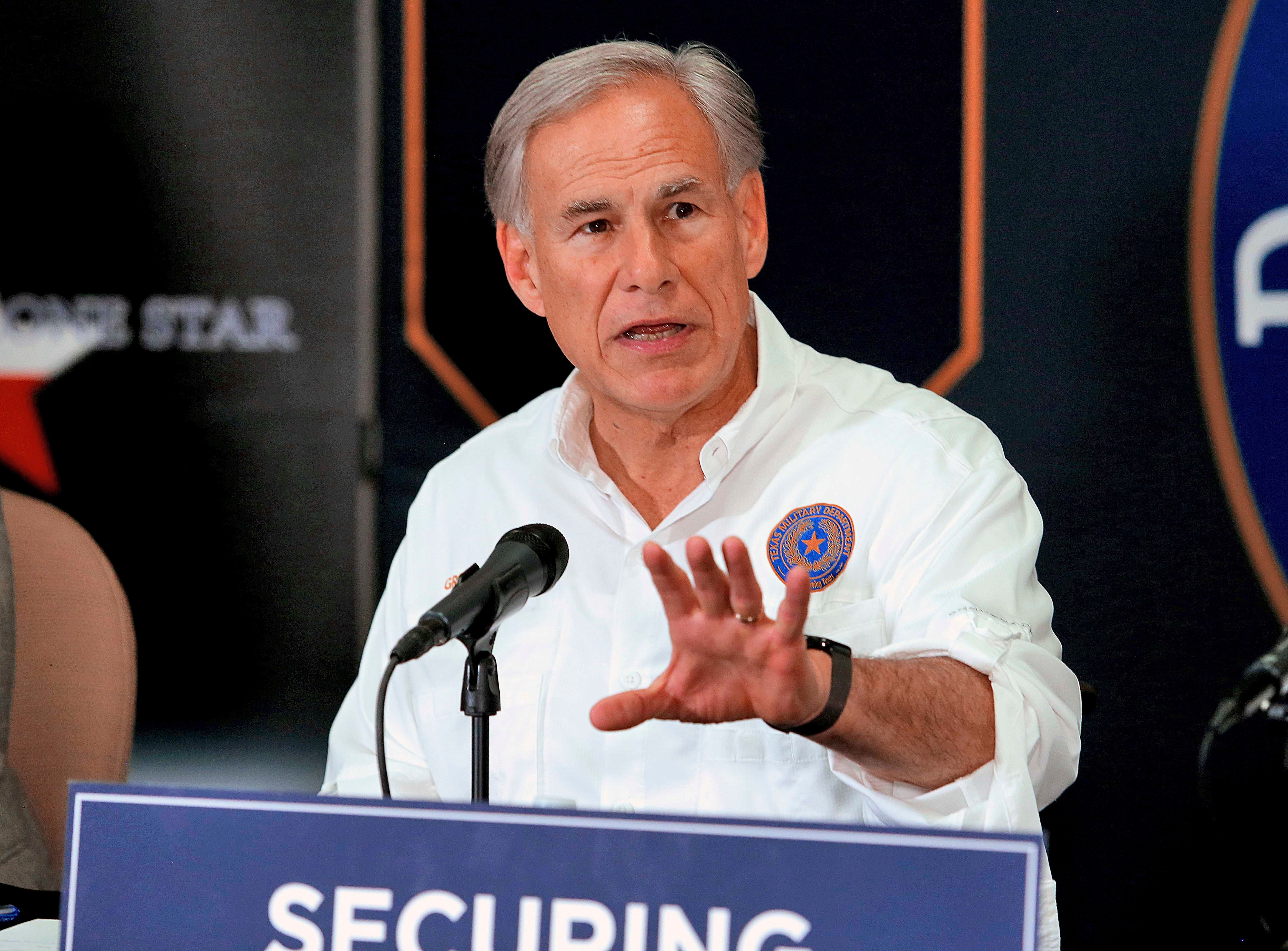 Texas Gov. Greg Abbott speaks during a press conference concerning border security along the Texas border with Mexico on February 21, 2023, in Weslaco, Texas. 