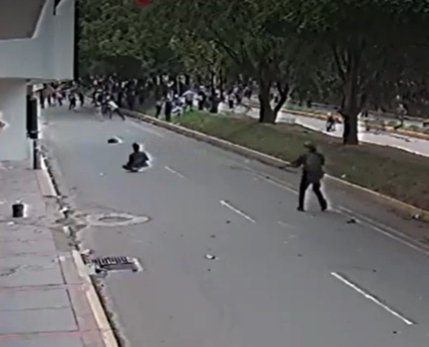 Screenshot of CCTV footage