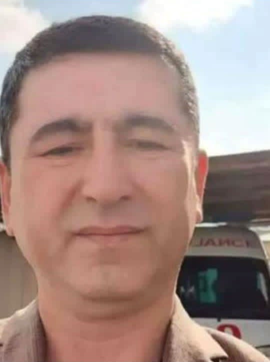 Таджикистанский фельдшер Камолиддин Ашуров, 48 лет, погиб в результате обстрела машины скорой помощи в районе селения Чорбог 16 сентября 2022 года. Таджикистан. © 2022, Частное фото