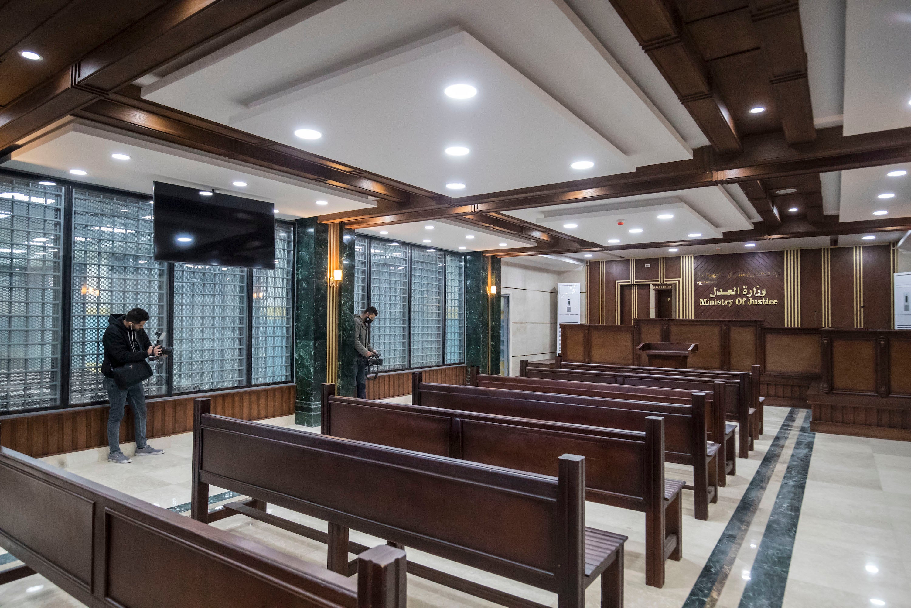 The courthouse at the new Badr Prison in Badr city, 65 kms east of the Egyptian capital Cairo, during a government-guided tour for the media.