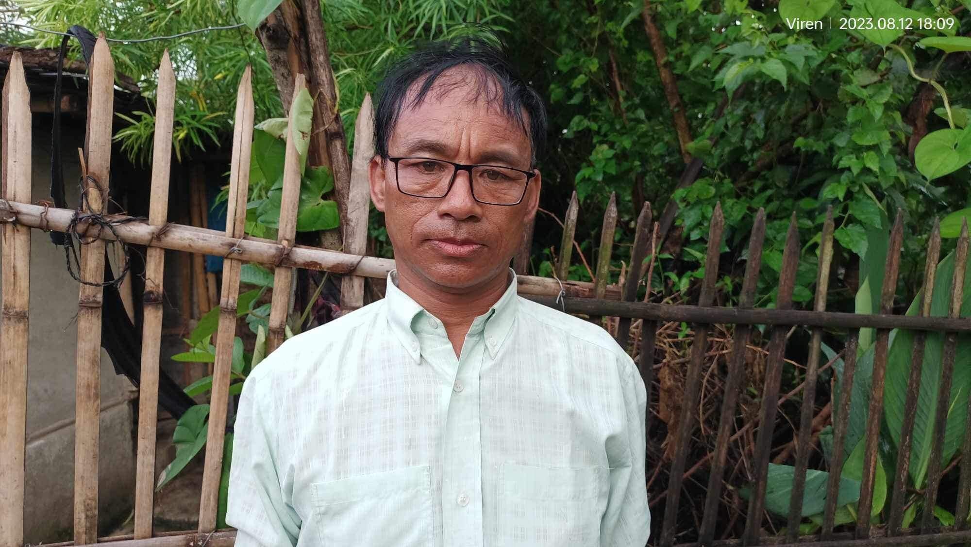 Madhukar Monger at Beldangi refugee camp, Nepal, August 2023. 