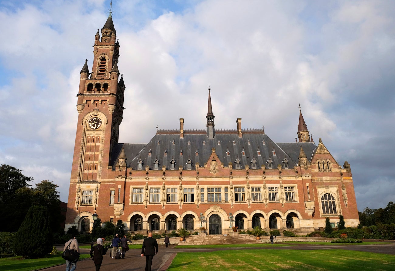 La Cour internationale de justice à La Haye, Pays-Bas, le 27 août 2018.